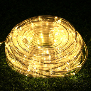 Led solar tube lamp string copper wire leather tube lamp outdoor waterproof lamp with atmosphere decorative lamp courtyard lamp string