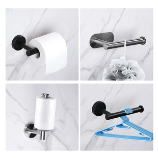 Amazon cross-border 304 stainless steel tissue holder creative bathroom wall hanging nail-free roll paper holder toilet paper holder
