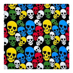 European and American Fashion Trend Halloween Ghost Skull Cotton Scarf Square Scarf Easter Personality Retro Scarf Wholesale