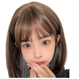 Wig Women's Short Hair Wave Head Simulation Full Head Cover Natural Hair Round Face Style Fashionable Age-reducing Short Hair Wig Cover