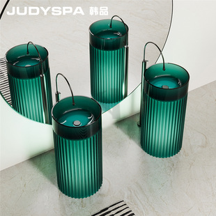Floor-Standing Transparent Resin Washbasin Balcony Outdoor Washbasin Washstand Bathroom Cabinet Bathroom Cabinet Pedestal Basin