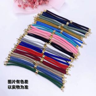 18K Color-preserving Gold Milan Twisted Rope Hand Rope Semi-finished Product Adjustable DIY Push-pull Adjustment Rope Bracelet Jewelry Accessories