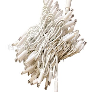 Factory Direct 100 head 10 m rubber wire waterproof male and female connecting white wire white LED holiday decorative light string