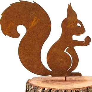 Creative Ornaments Rusty Squirrel Silhouette Ornaments Mori Garden Decoration Cross-border Garden Pendant Home Crafts
