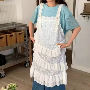 Korean Style Sweet Lace Sling dress Summer New College Style Niche Strap Trial Loose Cake Skirt Blouse