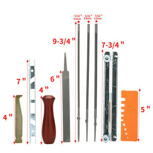 Amazon Cross-border Chain Saw File Bag suit Oil Saw File Electric Chain Saw File Chain File 9pcs Piece Set