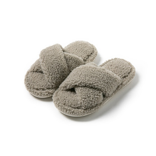 Cross-border Amazon Fall/Winter Lamb Velvet Cotton Slippers Split Fur Slippers European and American Cotton Slippers Indoor Plush Slippers for Women
