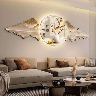 Modern Light Luxury Living Room LED Luminous Hanging Painting Light Painting Back with Backer Atmosphere Advanced Sense Sofa Wall Decoration Painting