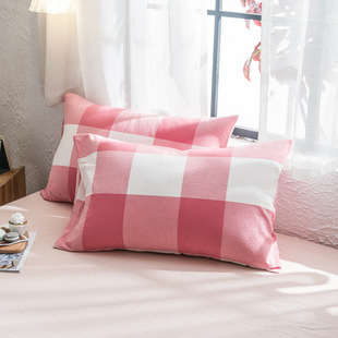 Cotton Yarn-dyed Washed Cotton Pillowcase Pair of Pure Cotton Pillowcase Small Single One Student Dormitory Pillowcase