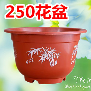 250 flowerpot large round edge flowerpot household large flowerpot brick red flowerpot one yuan department store supply