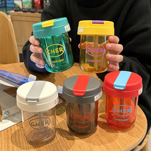 Minimalist High-Value Straw Cup Trendy Mini Portable Water Bottle for Girls Drinking Water Coffee Portable Cup