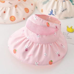 Baby Sunscreen Hat Summer Thin Empty Top Hat for Boys and Girls Big Brimmed Baby Sunshade UV Protection Sun Hat Basin Hat