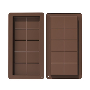 Cross-border explosion chocolate mold food grade baking mold silicone rectangular biscuit chocolate ice mold