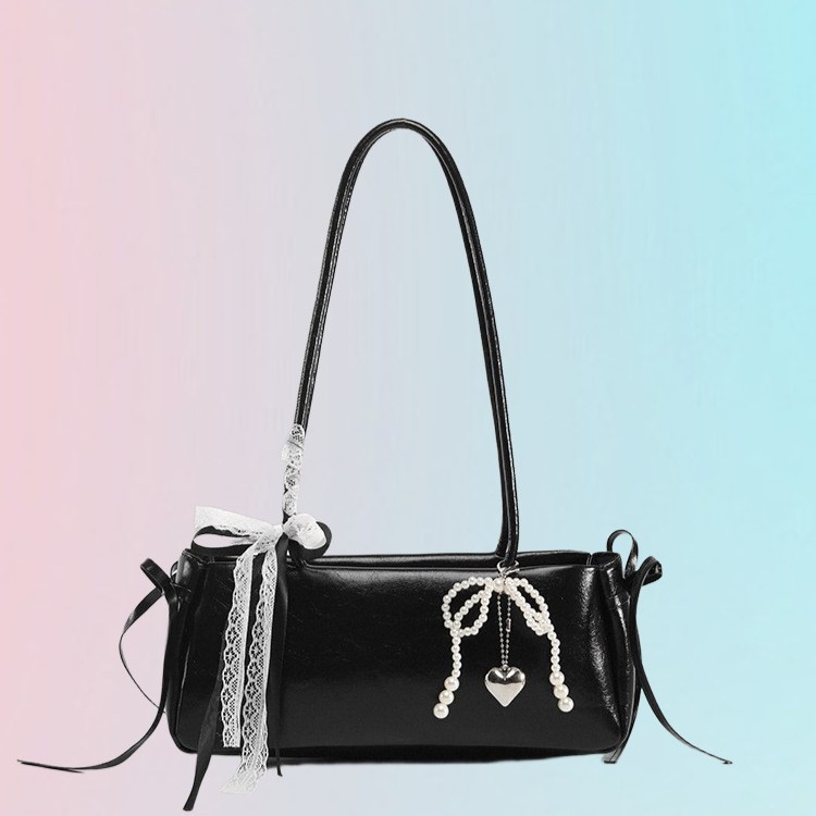 High-End Sweet and Cool Ballet Style Armpit Bag for Women, Niche Design, Simple Baguette Shoulder Bag, Commuting Versatile Handbag