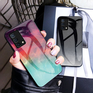 Для OPPO K9 чехол для телефона A94 закаленное стекло чехол A74 окрашенный звездой Reno6 Ударопрочный Мягкий край защитный чехол