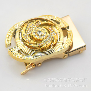 Shake the sound of the network red with the time running buckle head rotating belt head automatic buckle pants head alloy Buckle Head belt buckle
