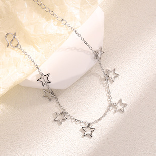 Ancient cat ning Korean version of simple hollow tassel star bracelet female net red foreign trade manufacturers supply five-pointed star bracelet