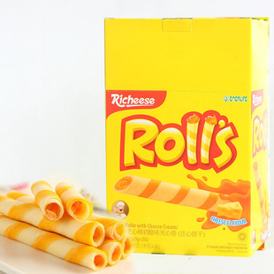 Indonesia imported snacks cheese Richeese cheese flavor cheese sandwich egg rolls 180g20