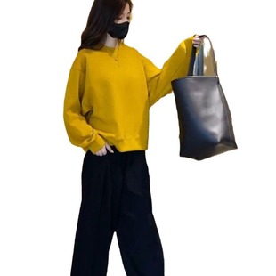 Autumn suit Women's Simple Style Sports suit Women's Spring and Autumn New Korean Style Lazy Style Casual Fashion Two-piece Set