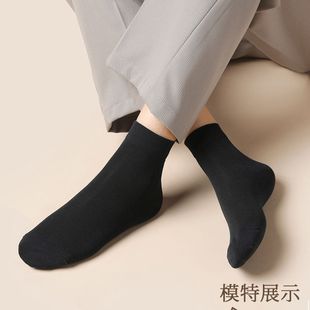 Socks men's spring and summer tube socks for men and women with natural silk linen deodorant antibacterial casual couples cotton socks wholesale