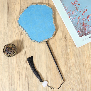 Butterfly Fan Special-Shaped Round Fan Imitation Flower Luohan Clothing Chinese Style Classical Dance Photography Props Long Handle Palace Fan