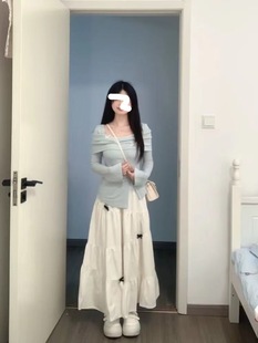 Sweet Fengfeng Tops Tops набор женских ранних осенних дизайнов Горячая девушка футболка с длинными рукавами с высокой талией юбка с бантом