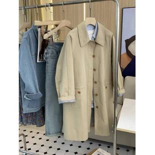 Mid-length windbreaker coat women's 2025 spring new short loose casual Japanese overcoat super nice