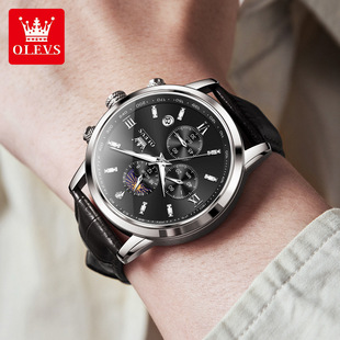 Oli's Brand Watch Multifunctional Sports Three-Eye Six-Needle Chronograph Waterproof Luminous Men's Watch Men's Watch