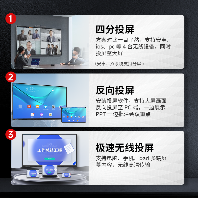 Lifan Conference Tablet Multimedia Teaching All-in-One Interactive Touch Screen Electronic Whiteboard Computer Android Dual System