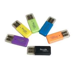 Factory wholesale ice cool card reader microSD/TF card/mobile phone memory card USB 2.0 card reader
