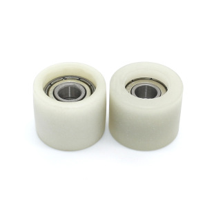 Factory supply pulley 696ZZ flat roller two bearing plastic coated plastic high bearing sliding door slide rail wheel