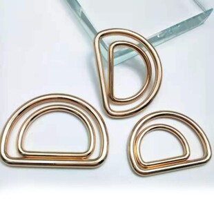 Factory spot zinc alloy d-buckle luggage hardware D-ring semicircular buckle bag accessories D-ring electroplated webbing buckle