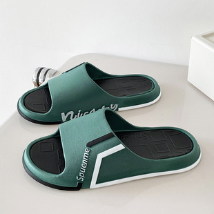 Summer Internet Celebrity Trendy Men's Slippers Outside Wear Personalized Fashion Home Indoor Bathroom Non-slip Couple Men's Sandals and Slippers