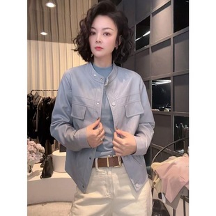 2025 Early Spring New Leather Jacket Design All-match Fashion Elegant pu Leather Jacket Casual Leather Jacket Women Ins