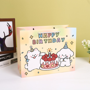 New Cartoon Birthday Fashion Tote Bag Creative Graffiti Animal Student Accompanying Gift Cute Baby Gift Bag