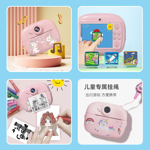 The new children's free-standing camera can take a photo and print a portable baby's camera birthday gift.