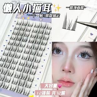 Cat Elf False Eyelashes Large Capacity Pure Desire Kitten Ear Natural Simulation Segmented Single Cluster Cartoon Lazy Novice Eyelashes