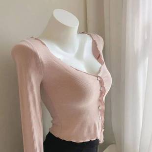 Pure live clothes women's clothing anchor clothing photogenic sexy sweet style T-shirt temperament tight chest big top