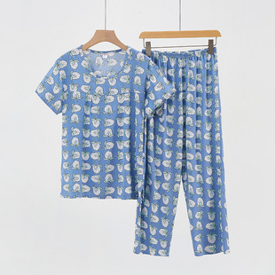Women's short-sleeved pajamas