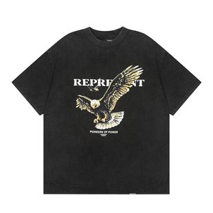 24s трансграничный европейский и американский модный бренд REPRESENT LIFE, футболка с коротким рукавом и буквенным принтом, мужские и женские уличные с коротким рукавом