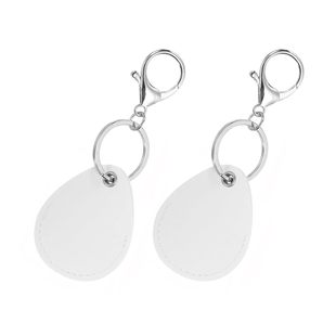 Ins Wind Drop-shaped Induction Access Card Holder Keychain Portable PU Leather Key Small Pendant Bag Accessories