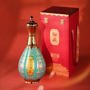Ceramic 5kg Empty Wine Utensils Jingdezhen Enamel Color Gold Plated Jade Pot Palace Royal Collection Wine Bottle Collection Sealed Ornaments