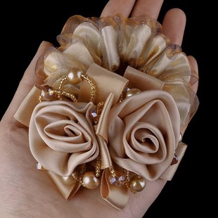 Hair Accessories Juanyuan Yarn Flower Large Intestine Hair Ring High-grade Sense Mother's Coil Hair Ball Head Flower Simple Hair Rope High Elastic Hair Rope
