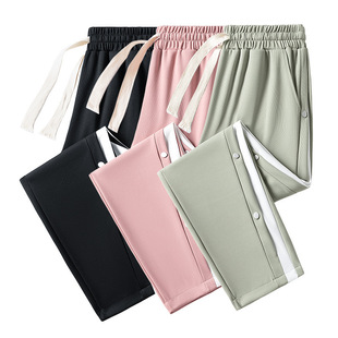Cross-border Wholesale Trousers Straight Leg Pants Men's Casual Pants High-grade Rice apricot Pants Men's Sports Pants Sag