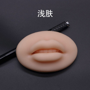 Boxed Embroidered Lip 5D Stereo Simulation Doodle Lip Module European Floating Lip Solid Practice Leather Silicone Model