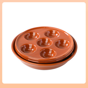 ✅ Creative Ceramic Oven Plate Baked Snail Abalone Dish Simple Modern Tableware Wholesale Baking Salad Plate with Bottom