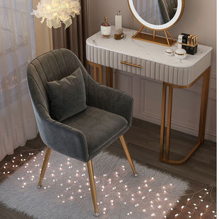 Internet Popular Chair Makeup Chair Desk Chair Nordic Ins Light Luxury Dining Chair Casual Backrest Combination Dressing Chair Nail Chair