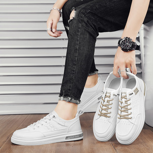 Summer and autumn niche breathable sneakers retro TikTok live Hong Kong style leather men's shoes catwalk outdoor workwear platform shoes