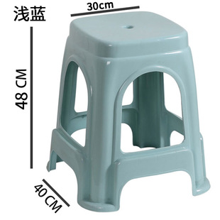 Wholesale Plastic Stool Factory Thickened Household Chair Square Stool Dining Table and Chair Extra Thick Plastic Adult Stackable