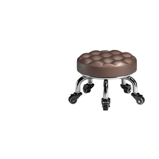 Household Beautiful Stitching Stool Pulley Low Stool Chair Children's Tape Baby's Step Stool Rotating Manicure Pedicure Low Stool Round Stool